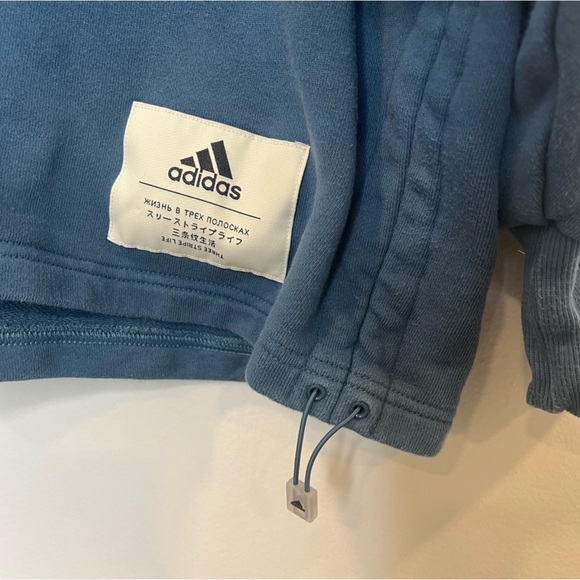 Adidas Oversized Women's Teal Hoodie - Picture 5 of 6